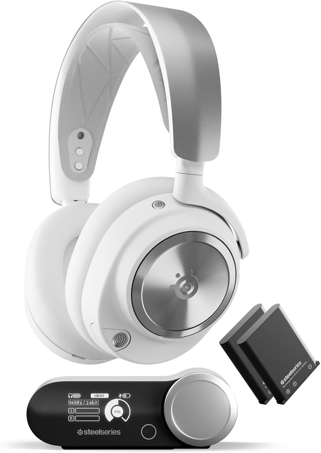 Arctis Nova Pro Wireless Multi-System Gaming Headset — Neodymium Magnetic Drivers — Active Noise Cancellation — 2 Battery System — ClearCast Gen 2 Mic — PC, PS5, PS4, Switch, Mobile