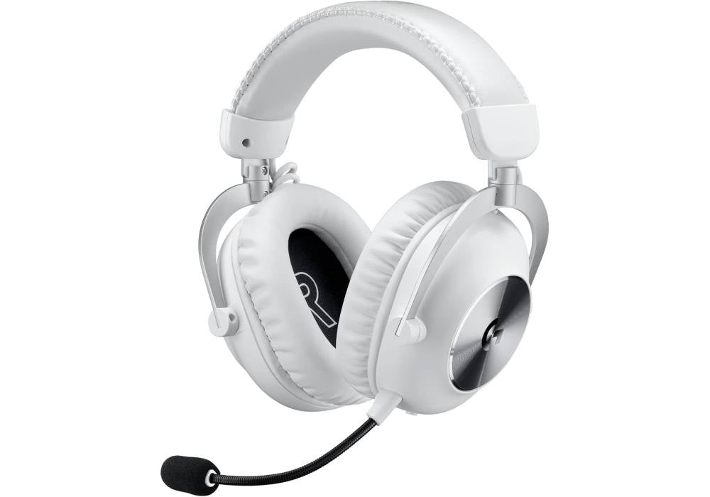 Logitech PRO X 2 LIGHTSPEED Wireless Gaming Headset – 50mm Graphene Drivers, Blue VO!CE Mic, LIGHTSPEED + Bluetooth, 50h Battery, Memory Foam Comfort, White