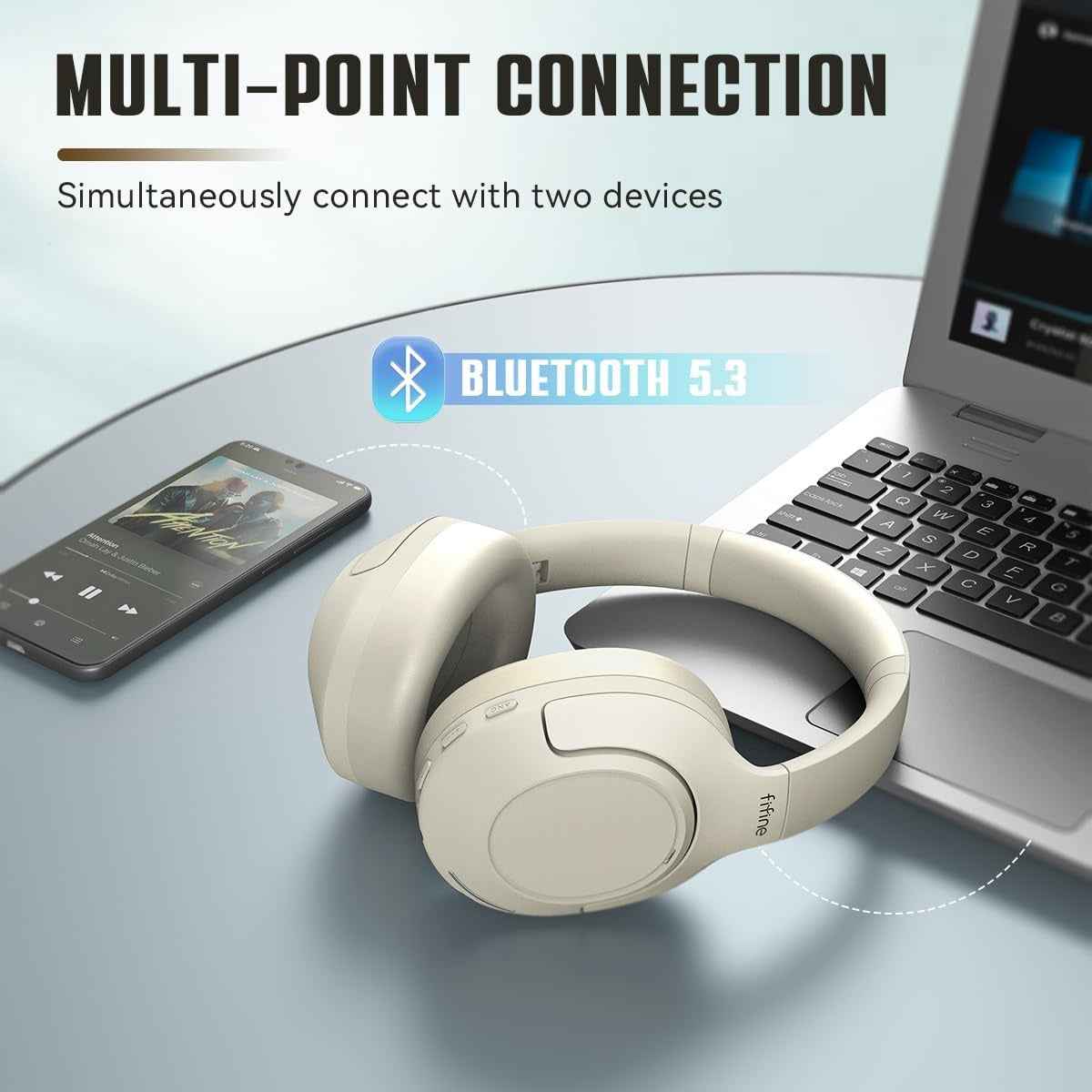 FIFINE wireless Bluetooth microphone for audio recording