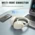 FIFINE X3W Over-ear Wireless Headphone with Active Noise Canceling, Bluetooth 5.3, Three Modes, Detachable Boom Microphone (White)