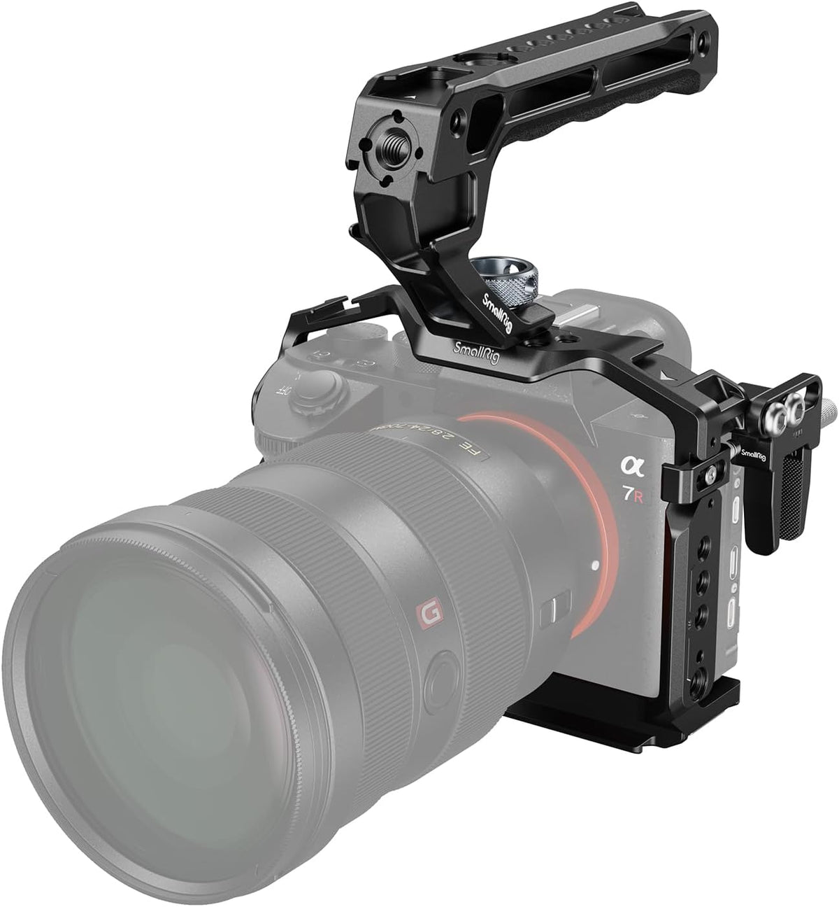 A7 III / A7R III Camera Cage Kit for Sony Alpha 7 III/Alpha 7R III, Full Cage with Top Handle for ARRI and Cable Clamp, Built-in Cold Shoe and NATO Rails - 4198