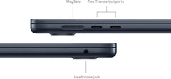 2024 MacBook Air 15-inch Laptop with M3 chip: Built for Apple Intelligence, 15.3-inch Liquid Retina Display, 8GB Unified Memory, 512GB SSD Storage, Backlit Keyboard, Touch ID; Midnight