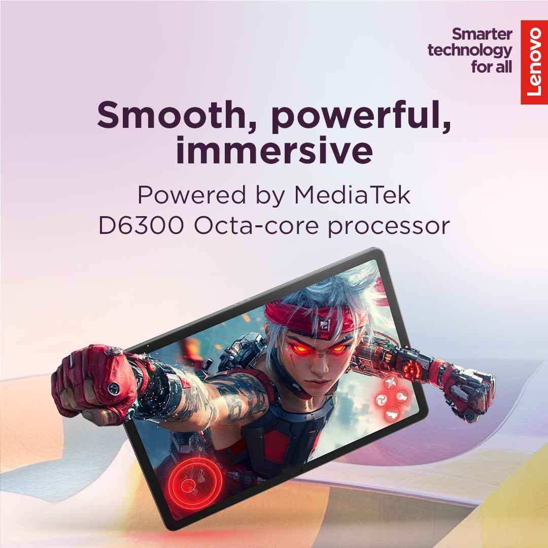 Idea Tab - College Tablet - 11″ 2.5K IPS Touchscreen Display - 90Hz - MediaTek Dimensity 6300-8 GB Memory - 256 GB Storage - Integrated Arm Mali-G57 MC2 - Tab Pen and Folio Case