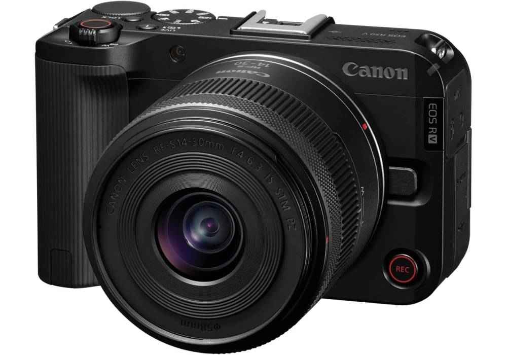 Canon EOS R50 V Mirrorless Camera with RF-S14-30mm F4-6.3 is STM PZ Lens, APS-C Sensor, 24.2 Megapixels, Ultra-Wide Zoom, Fast Autofocus, Vlogging and Live Streaming Kit for Content Creators, Black