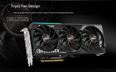 Radeon RX 9070 XT Challenger 16GB OC Graphics Card - AMD RDNA 4 Architecture, 2970 MHz Boost Clock, 16GB GDDR6, PCIe 5.0, DisplayPort 2.1a, HDMI 2.1b, Triple Fan Cooling 800W