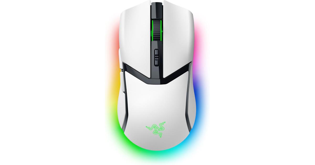 Razer Cobra Pro Wireless Gaming Mouse: 10 Customizable Controls - Chroma RGB Lighting - 30K Optical Sensor - Gen-3 Switches - 2.4GHz, Bluetooth & USB Type C - Up to 170 Hr Battery - White