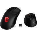 MSI Clutch GM41 Lightweight Wireless Gaming Mouse & Charging Dock, 20,000 DPI, 60M Omron Switches, Fast-Charging 80Hr Battery, RGB Mystic Light, 6 Programmable Buttons