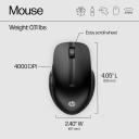 HP 430 Multi-Device Wireless Mouse Dual Bluetooth 5.2 & 2.4 GHz USB Receiver Dongle - 4000 DPI Cursor Tracking, 4 Customizable Buttons