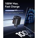 Mcdodo CH-847 100W GaN Charger Retractable Cable, 3 USB Type C + 1 USB A Ports, Built-in 65cm Cable, Smart Power Distribution for Travel/Office - 18 Months Warranty