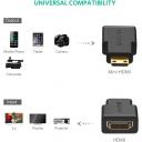 UGREEN Mini HDMI Male To HDMI Female Adapter, Gold Plated Compatible With Smartphones, Camcorder, Tablets and Cameras - Black