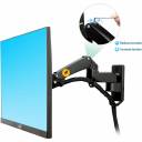 NB North Bayou TV Monitor Stand Holder Wall Mount Bracket Full Motion Articulating Swivel for 17-35" Monitors (Load Capacity from 6.6 to 26.4lbs) Double Extension F150