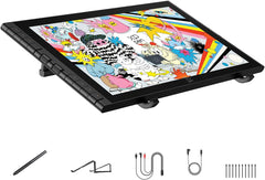 XPPen Artist 16 3rd Drawing Tablet with Screen, 15.4"Pen Display with 16K Pressure Stylus, Anti-Glare Etched Glass, 2 Scroll Wheels & 8 Hotkeys, Include Foldable Stand, Compatible with Mac/Win/Android