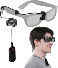 Smart Glasses Battery Pack 3000mAh for Ray-Ban Meta AI Glasses, Clip-On Charger for Wayfarer & Skyler, Fast Charging, Ultra-Light Wearable Battery & Enhanced Connectors, Extend 48H Video