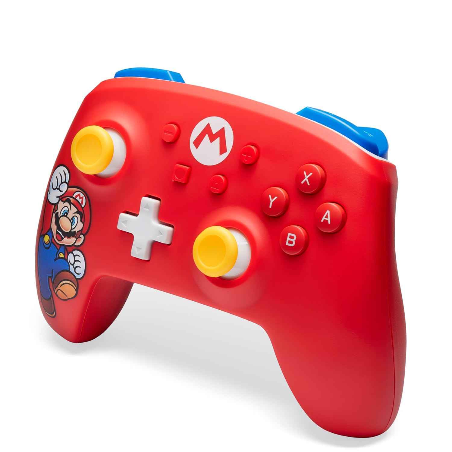 PowerA Wireless Controller for Nintendo Switch - Mario Joy, Switch Lite/Switch-OLED Model, Nintendo Switch 2, AA Battery Powered (Battery Included), Bluetooth, Motion Controls, Officially Licensed