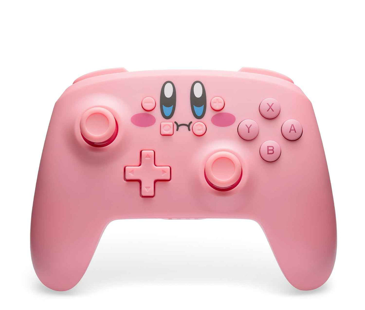 PowerA Wireless Controller for Nintendo Switch - Kirby Mouthful, Switch Lite/Switch-OLED Model, Nintendo Switch 2, AA Battery Powered (Battery Included), Bluetooth, Motion Controls, Officially Licensed