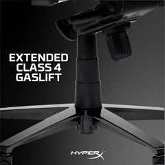 Nordic Game Supply HyperX Blast Gaming Chair - Ergonomic Gaming Chair, Leather Upholstery Video Chair - Red Black PC Racing Tilt Gaslift Foam Armrests Office Secret Hyper X Chair Lab - N=Black