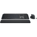 Logitech MX Keys S Combo - Performance Wireless Keyboard and Mouse with Palm Rest, Customizable Illumination, Fast Scrolling, Bluetooth, USB C, for Windows, Linux, Chrome, Mac,Color Graphite