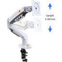 NORTH BAYOU F80 MONITOR DESK MOUNT STAND FULL MOTION FOR 17-30-Inch MONITORS - Holder / White