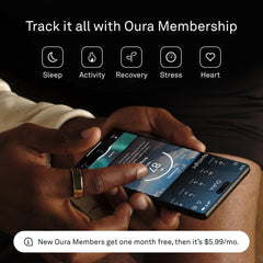 Ring Gen3 Heritage - Black - Size 11 - Smart Ring - Size First with Oura Ring Gen3 Sizing Kit - Sleep Tracking Wearable - Heart Rate - Fitness Tracker - 5-7 Days Battery Life