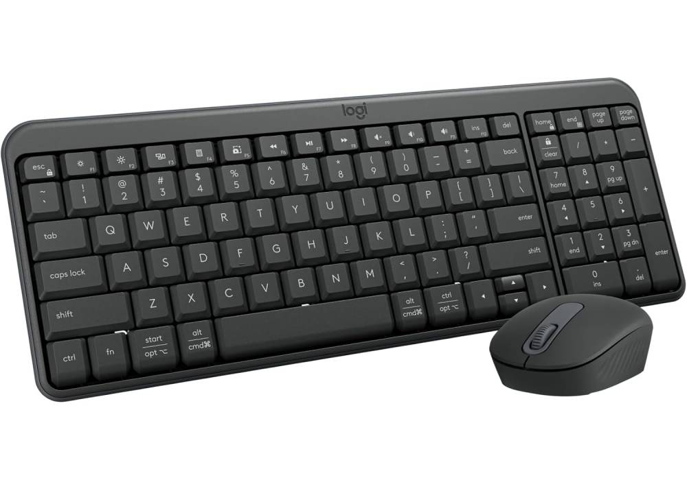 Logitech MK250 Bluetooth Wireless Mouse and Keyboard Combo: Fast & Easy Connectivity, Compact Wireless Keyboard, Ambidextrous Mouse, Durable Build - Windows/MacOS - Graphite