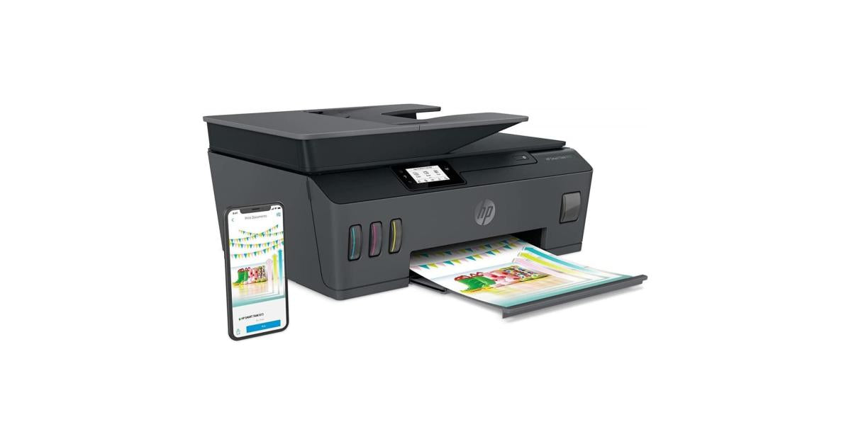 HP Smart Tank 615 Wireless, Print, Copy, Scan, Fax, All In One Printer Ink Included In The Box - Black