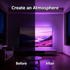 LED Lights for TV, 13.1ft Behind TV Backlight for 32-65 Inch TV, Music Sync Strip Lights with APP and Remote Control, USB Powered for Gaming Bedroom Home Decor