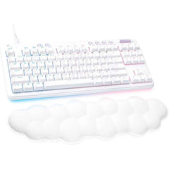 Logitech G713 Wired Mechanical Gaming Keyboard with LIGHTSYNC RGB Lighting, Tactile Switches (GX Brown), and Keyboard Palm Rest, PC and Mac Compatible - White Mist | G713 |