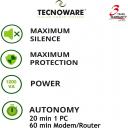 Tecnoware Italian Power Systems UPS ERA PLUS 2600 IEC TOGETHER ON, IEC outputs, Backup time up to 50 min with 1 PC or 150 min with Modem Router, AVR Stabilization