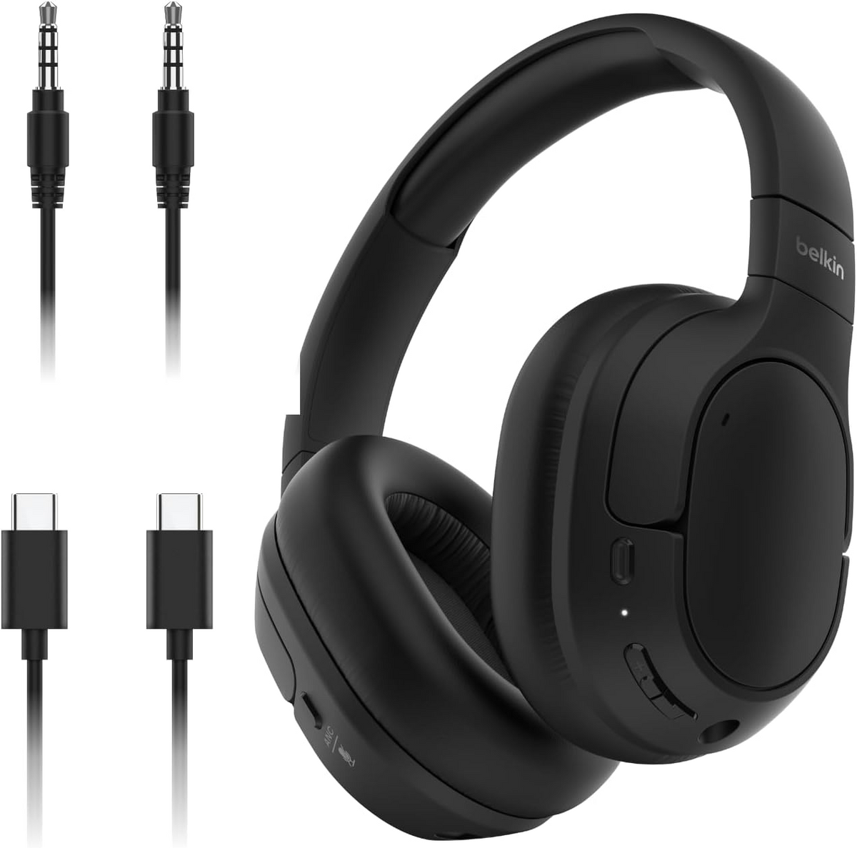 Belkin Soundform Isolate Noise Cancelling Headphones - Black