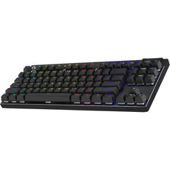 Logitech G PRO X TKL LIGHTSPEED Wireless (2.4GHz, Bluetooth, Wired USB) RGB Gaming Keyboard, GX Brown Tactile, PBT Keycaps w/ USB-C, Media Controls & Volume Roller - Black | G PRO X TKL LIGHTSPEED | - CompuMe