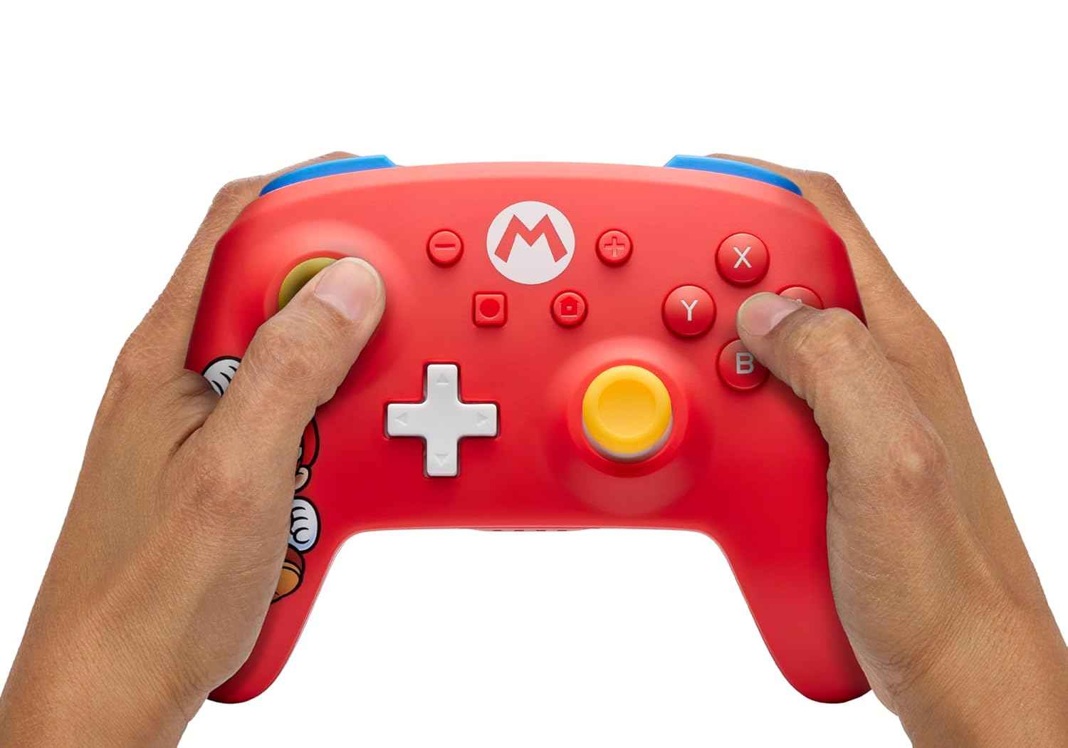 PowerA Wireless Controller for Nintendo Switch - Mario Joy, Switch Lite/Switch-OLED Model, Nintendo Switch 2, AA Battery Powered (Battery Included), Bluetooth, Motion Controls, Officially Licensed