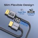 Promate HDMI 2.1 Cable, 1.5m HDMI to HDMI Slim Cable with 48Gbps Bandwidth, 8K@60Hz Resolution, UHD Dynamic HDR eARC Wire for MacBook Pro, PS5, TV, Xbox, Roku, Blu-ray Projector, PrimeLink8K-150