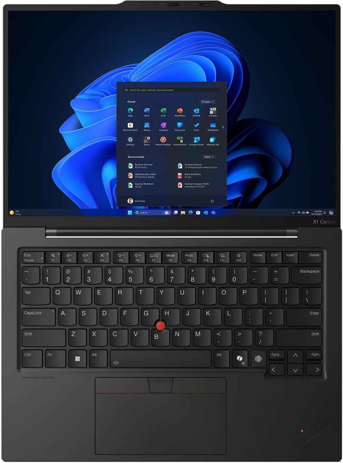 ThinkPad X1 Carbon Gen 13 Aura Edition – 14" OLED Laptop – Intel Core Ultra 7 258V – 32 GB LPDDR5X – 512 GB NVMe SSD – Intel Arc Graphics – Wi-Fi 7 – Windows 11 Pro – Eclipse Black
