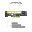 UGREEN M.2 NVMe to PCIe 3.0 x4 Adapter Card M-Key SSD 2280 2260 2242 2230 Desktop PCI Express Converter Card 70503