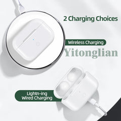 Charging Case Replacement for AirPods Pro 1st & 2nd Generation - Wireless Charger Case Without Earbuds (White)