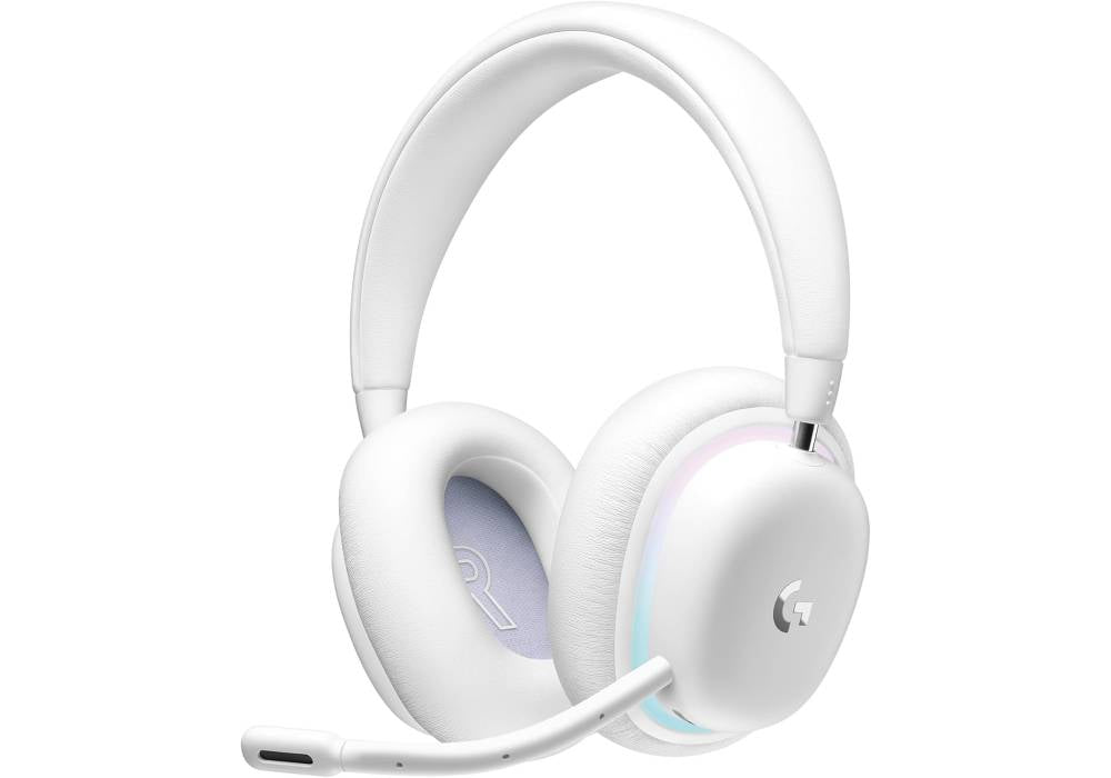 Logitech G735 Wireless Gaming Headset – LIGHTSPEED + Bluetooth, 40mm Drivers, Blue VO!CE Mic, LIGHTSYNC RGB, 56h Battery, Aurora Collection, White Mist