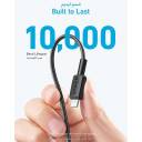 Anker 322 USB-C Lightning Cable [ 10 ft MFi Certified] Powerline II for iPhone 15, 15 Pro 14 Pro Max 14, 13 X XS XR 8 Plus, AirPods Pro - Black - 18 Month Warranty
