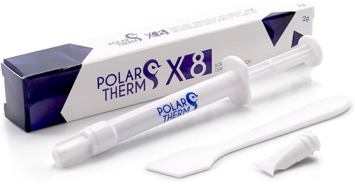 Polartherm X8 By Thermal Grizzly (2g) High Performance Thermal Past For CPU & GPU, Non-Conductive Thermal Grease