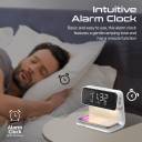 Promate Lumix-15W, 3-in-1 Digital Alarm Clock with 15W Wireless Charger, Dual Alarm, Nap Function, LED Display 3 Night Light Modes, iPhone, Galaxy