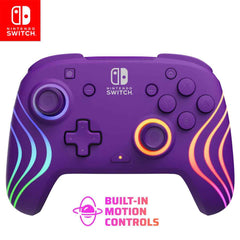 PDP Gaming Afterglow Wave Wireless Nintendo Switch Pro Controller - Officially Licensed