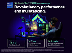 Core i9-12900K Gaming Desktop Processor with Integrated Graphics and 16 (8P+8E) Cores up to 5.2 GHz Unlocked LGA1700 600 Series Chipset 125W