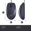 Logitech Mouse M100 High-Definition Optical Tracking (1000 DPI) Smooth Cursor Control - Black