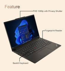 Lenovo ThinkPad E14 Gen 6 Business Laptop (14" FHD+ Anti-Glare, AMD Ryzen 5 7535U (> Intel i7-1255U), 32GB DDR5 RAM, 1TB SSD), Backlit KB, Fingerprint, 1080p Webcam, Ethernet, Win 11 Pro w/ Copilot