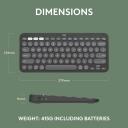 Logitech Pebble Keys 2 K380s Arabic Version, Multi-Device Bluetooth Wireless Keyboard with Customizable Shortcuts, Slim and Portable, Easy-Switch for Windows, macOS, iPadOS, Android, Chrome OS - Tonal Graphite