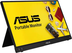 ZenScreen 15.6” 1080P Portable Monitor (MB16ACV) - Full HD, IPS, Eye Care, Flicker Free & VA24DQ 23.8” Monitor, 1080P Full HD, 75Hz, IPS, Adaptive-Sync/FreeSync, Eye Care