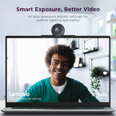 FHD Webcam, 1080p Resolution, 30 fps, Dual Noise-Cancelling Microphones, AI Noise Cancellation and Enhanced Image Quality, Physical Privacy Shutter, Microsoft Terms Certified, Black