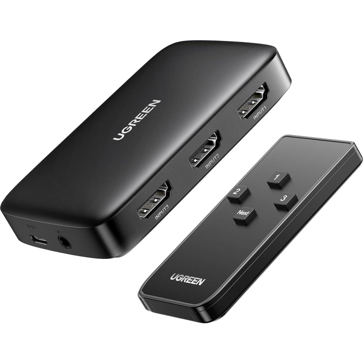 UGREEN HDMI Switch 3 in 1 Out 4K HDMI Splitter with Remote Supports HDR CEC 3D HDCP1.4 HDMI 3 Port Box Hub 4K 30Hz, Compatible with PS5 PS4 Xbox Fire Stick Roku Apple TV PC | CM332 | - CompuMe