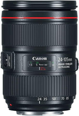 Canon EF 24-105mm f/4L is II USM Lens (1380C002) + Filter Kit + Cap Keeper + Cleaning Kit + More