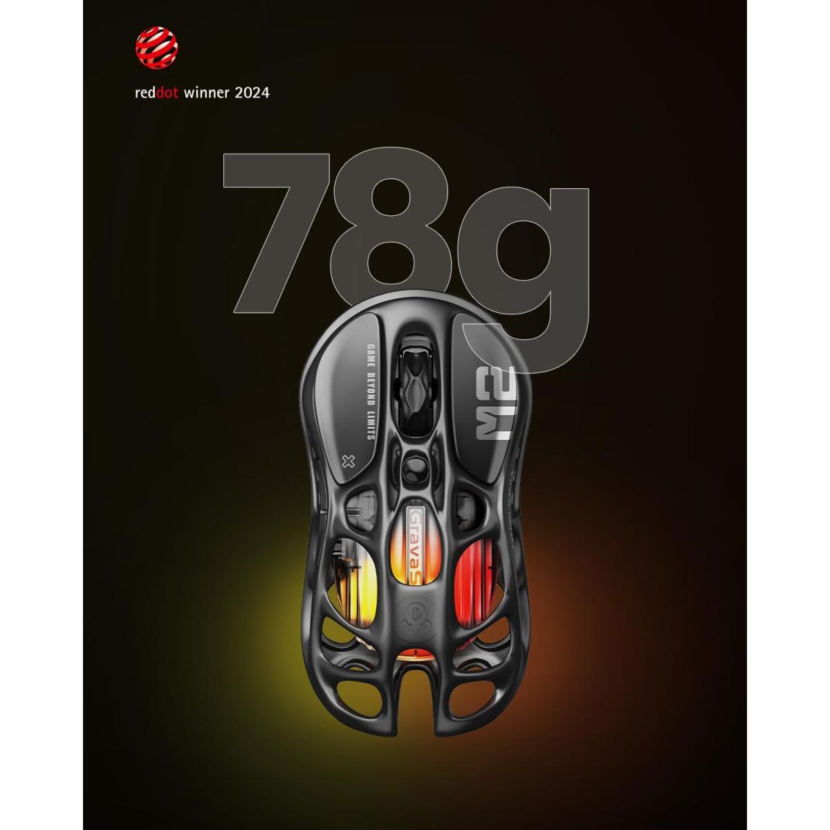 GravaStar Sensor - 79g RGB wireless gaming mouse for computer setup