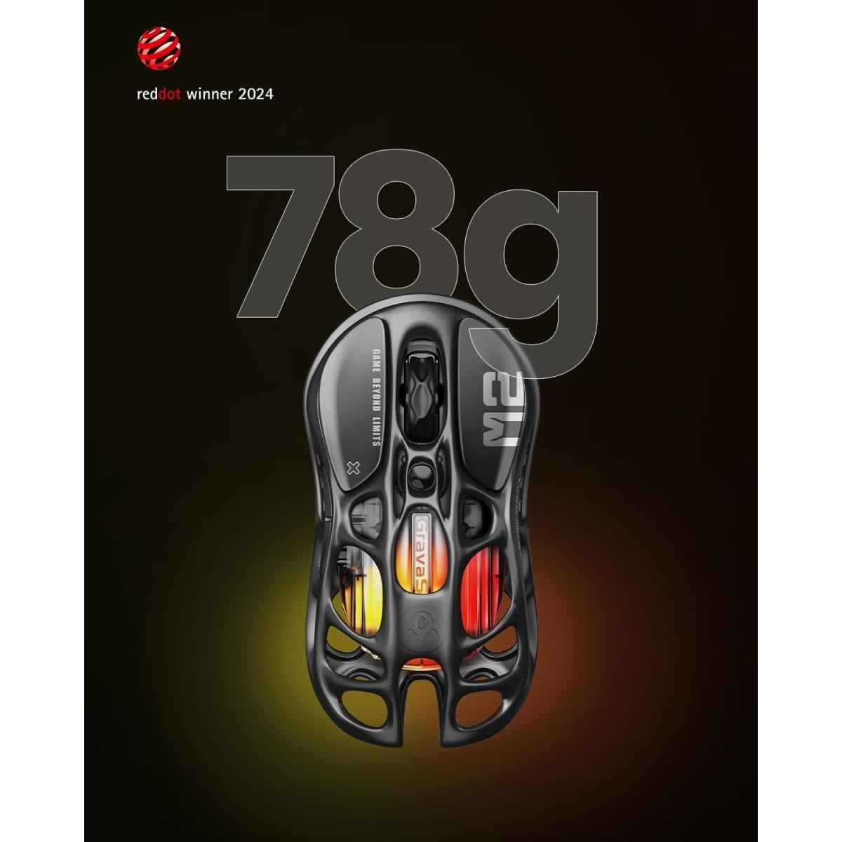 GravaStar RGB wireless gaming mouse for computer setup